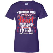 Load image into Gallery viewer, February Girl A Mouth She Can't Control Birthday Shirt LT01 - february-girl-a-mouth-she-cant-control-birthday-shirt-lt01-vivianstorescom-8
