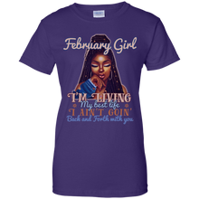 Load image into Gallery viewer, February Girl - I'm Living My Best Life Birthday Shirt HT01 - february-girl-im-living-my-best-life-birthday-shirt-ht01-vivianstorescom-10