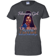 Load image into Gallery viewer, February Girl - I'm Living My Best Life Birthday Shirt HT01 - february-girl-im-living-my-best-life-birthday-shirt-ht01-vivianstorescom-9