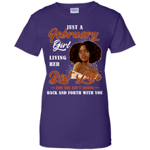 Load image into Gallery viewer, February Girl Living My Best Life Birthday Shirt VA01 - february-girl-living-my-best-life-birthday-shirt-va01-vivianstorescom-10
