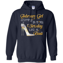 Load image into Gallery viewer, February Girl Stepping Into My Birthday Like A Boss Tee HA01 - february-girl-stepping-into-my-birthday-like-a-boss-tee-ha01-vivianstorescom-4
