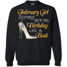 Load image into Gallery viewer, February Girl Stepping Into My Birthday Like A Boss Tee HA01 - february-girl-stepping-into-my-birthday-like-a-boss-tee-ha01-vivianstorescom-5