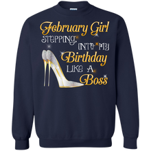 Load image into Gallery viewer, February Girl Stepping Into My Birthday Like A Boss Tee HA01 - february-girl-stepping-into-my-birthday-like-a-boss-tee-ha01-vivianstorescom-6