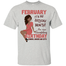 Load image into Gallery viewer, February It's My Birthday Month Accepting Birthday Shirt LT01 - february-its-my-birthday-month-accepting-birthday-shirt-lt01-vivianstorescom-2