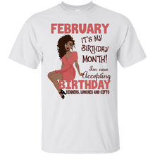 Load image into Gallery viewer, February It's My Birthday Month Accepting Birthday Shirt LT01 - february-its-my-birthday-month-accepting-birthday-shirt-lt01-vivianstorescom-3