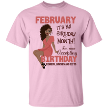 Load image into Gallery viewer, February It's My Birthday Month Accepting Birthday Shirt LT01 - february-its-my-birthday-month-accepting-birthday-shirt-lt01-vivianstorescom-4
