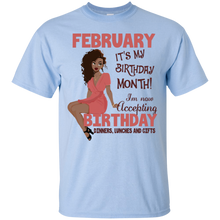 Load image into Gallery viewer, February It's My Birthday Month Accepting Birthday Shirt LT01 - february-its-my-birthday-month-accepting-birthday-shirt-lt01-vivianstorescom-5