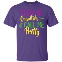 Load image into Gallery viewer, Feed Me Crawfish &amp; Call Me Pretty Mardi Gras Shirt LT02 - feed-me-crawfish-call-me-pretty-mardi-gras-shirt-lt02-vivianstorescom-2