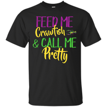 Load image into Gallery viewer, Feed Me Crawfish &amp; Call Me Pretty Mardi Gras Shirt LT02 - feed-me-crawfish-call-me-pretty-mardi-gras-shirt-lt02-vivianstorescom