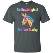 Load image into Gallery viewer, Feeling Magical But Also Stabby Unicorn T-shirt LT02 - feeling-magical-but-also-stabby-unicorn-t-shirt-lt02-vivianstorescom-2