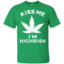 Load image into Gallery viewer, Funny St Patricks Day Weed - Kiss Me I'm Highrish Shirt VA02 - funny-st-patricks-day-weed-kiss-me-im-highrish-shirt-va02-vivianstorescom-2