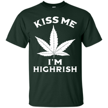 Load image into Gallery viewer, Funny St Patricks Day Weed - Kiss Me I'm Highrish Shirt VA02 - funny-st-patricks-day-weed-kiss-me-im-highrish-shirt-va02-vivianstorescom