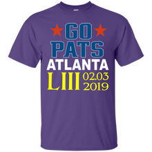 Load image into Gallery viewer, Go Patriots Atlanta Super Bowl LIII 2019 T-Shirt LT01 - go-patriots-atlanta-super-bowl-liii-2019-t-shirt-lt01-vivianstorescom-2