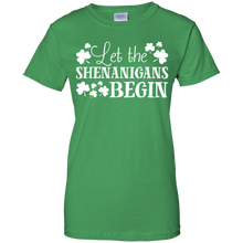 Load image into Gallery viewer, Green St Patricks T-Shirt Let the Shenanigans Begin Shirt HT01 - green-st-patricks-t-shirt-let-the-shenanigans-begin-shirt-ht01-vivianstorescom-4