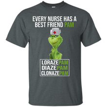 Load image into Gallery viewer, Grinch Nurse Every Nurse Has A Best Friend PAM Funny T-Shirt - grinch-nurse-every-nurse-has-a-best-friend-pam-funny-t-shirt-vivianstorescom-2