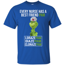 Load image into Gallery viewer, Grinch Nurse Every Nurse Has A Best Friend PAM Funny T-Shirt - grinch-nurse-every-nurse-has-a-best-friend-pam-funny-t-shirt-vivianstorescom-3