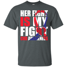Load image into Gallery viewer, Her Fight Is My Fight CHD Awareness Ribbon T-Shirt VA01 - her-fight-is-my-fight-chd-awareness-ribbon-t-shirt-va01-vivianstorescom-2