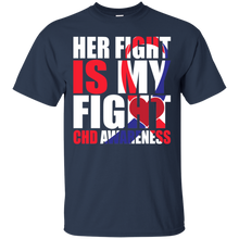 Load image into Gallery viewer, Her Fight Is My Fight CHD Awareness Ribbon T-Shirt VA01 - her-fight-is-my-fight-chd-awareness-ribbon-t-shirt-va01-vivianstorescom-4