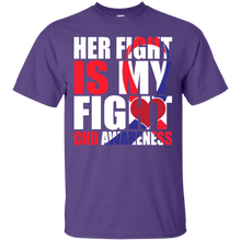 Load image into Gallery viewer, Her Fight Is My Fight CHD Awareness Ribbon T-Shirt VA01 - her-fight-is-my-fight-chd-awareness-ribbon-t-shirt-va01-vivianstorescom-5