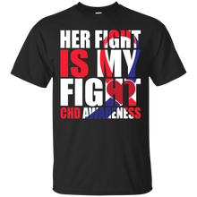 Load image into Gallery viewer, Her Fight Is My Fight CHD Awareness Ribbon T-Shirt VA01 - her-fight-is-my-fight-chd-awareness-ribbon-t-shirt-va01-vivianstorescom