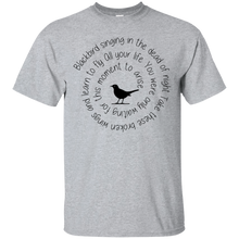 Load image into Gallery viewer, Hippie The Beatles Blackbird Lyrics Song T-shirt KA02 - hippie-the-beatles-blackbird-lyrics-song-t-shirt-ka02-vivianstorescom