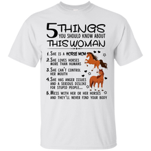 Load image into Gallery viewer, Horse Mom 5 Things You Should Know About This Woman Shirt VA02 - horse-mom-5-things-you-should-know-about-this-woman-shirt-va02-vivianstorescom-2