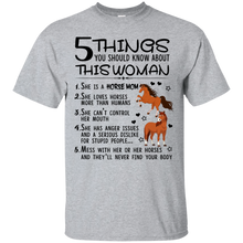 Load image into Gallery viewer, Horse Mom 5 Things You Should Know About This Woman Shirt VA02 - horse-mom-5-things-you-should-know-about-this-woman-shirt-va02-vivianstorescom