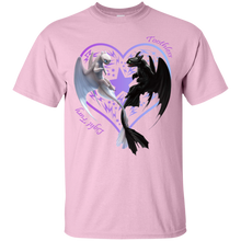 Load image into Gallery viewer, How To Train Dragon Toothless &amp; Light Fury In Love T-shirt KA02 - how-to-train-dragon-toothless-light-fury-in-love-t-shirt-ka02-vivianstorescom-2