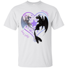 Load image into Gallery viewer, How To Train Dragon Toothless &amp; Light Fury In Love T-shirt KA02 - how-to-train-dragon-toothless-light-fury-in-love-t-shirt-ka02-vivianstorescom