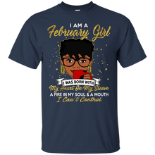 Load image into Gallery viewer, I am a February Girl A Fire In My Soul And A Mouth Birthday T-shirt VA01 - i-am-a-february-girl-a-fire-in-my-soul-and-a-mouth-birthday-t-shirt-va01-vivianstorescom-2