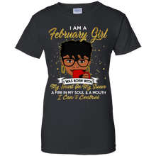 Load image into Gallery viewer, I am a February Girl A Fire In My Soul And A Mouth Birthday T-shirt VA01 - i-am-a-february-girl-a-fire-in-my-soul-and-a-mouth-birthday-t-shirt-va01-vivianstorescom-7