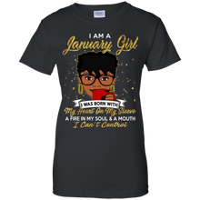 Load image into Gallery viewer, I am a January Girl A Fire In My Soul And A Mouth Birthday T-shirt VA01 - i-am-a-january-girl-a-fire-in-my-soul-and-a-mouth-birthday-t-shirt-va01-vivianstorescom-7