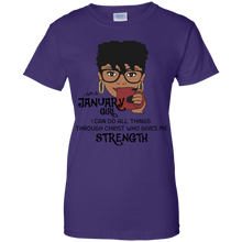 Load image into Gallery viewer, I Am A January Girl I Can Do All Things Through Christ Tee LT01 - i-am-a-january-girl-i-can-do-all-things-through-christ-tee-lt01-vivianstorescom-9