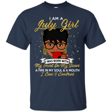 Load image into Gallery viewer, I am a July Girl A Fire In My Soul And A Mouth Birthday T-shirt VA01 - i-am-a-july-girl-a-fire-in-my-soul-and-a-mouth-birthday-t-shirt-va01-vivianstorescom-2