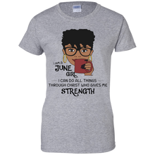 Load image into Gallery viewer, I Am A June Girl I Can Do All Things Through Christ Tee LT01 - i-am-a-june-girl-i-can-do-all-things-through-christ-tee-lt01-vivianstorescom-6