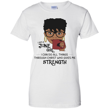 Load image into Gallery viewer, I Am A June Girl I Can Do All Things Through Christ Tee LT01 - i-am-a-june-girl-i-can-do-all-things-through-christ-tee-lt01-vivianstorescom-7