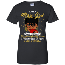 Load image into Gallery viewer, I am a May Girl A Fire In My Soul And A Mouth Birthday T-shirt VA01 - i-am-a-may-girl-a-fire-in-my-soul-and-a-mouth-birthday-t-shirt-va01-vivianstorescom-7