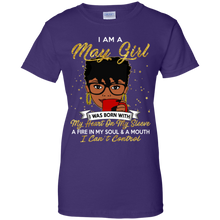 Load image into Gallery viewer, I am a May Girl A Fire In My Soul And A Mouth Birthday T-shirt VA01 - i-am-a-may-girl-a-fire-in-my-soul-and-a-mouth-birthday-t-shirt-va01-vivianstorescom-8