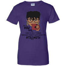 Load image into Gallery viewer, I Am A May Girl I Can Do All Things Through Christ Tee LT01 - i-am-a-may-girl-i-can-do-all-things-through-christ-tee-lt01-vivianstorescom-9