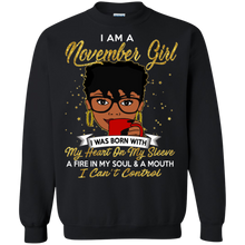 Load image into Gallery viewer, I am a November Girl A Fire In My Soul And A Mouth Birthday T-shirt VA01 - i-am-a-november-girl-a-fire-in-my-soul-and-a-mouth-birthday-t-shirt-va01-vivianstorescom-5