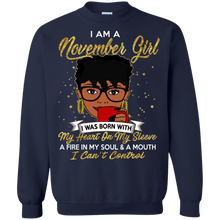Load image into Gallery viewer, I am a November Girl A Fire In My Soul And A Mouth Birthday T-shirt VA01 - i-am-a-november-girl-a-fire-in-my-soul-and-a-mouth-birthday-t-shirt-va01-vivianstorescom-6