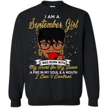 Load image into Gallery viewer, I am a September Girl A Fire In My Soul And A Mouth Birthday T-shirt VA01 - i-am-a-september-girl-a-fire-in-my-soul-and-a-mouth-birthday-t-shirt-va01-vivianstorescom-5
