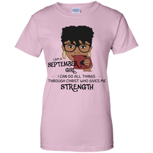 Load image into Gallery viewer, I Am A September Girl I Can Do All Things Through Christ Tee LT01 - i-am-a-september-girl-i-can-do-all-things-through-christ-tee-lt01-vivianstorescom-8
