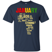Load image into Gallery viewer, January Afro Color Words African Birthday Shirt HT01 - january-afro-color-words-african-birthday-shirt-ht01-vivianstorescom-2