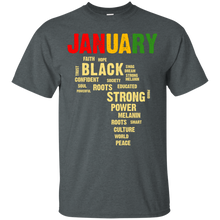 Load image into Gallery viewer, January Afro Color Words African Birthday Shirt HT01 - january-afro-color-words-african-birthday-shirt-ht01-vivianstorescom-3