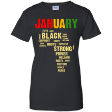 Load image into Gallery viewer, January Afro Color Words African Birthday Shirt HT01 - january-afro-color-words-african-birthday-shirt-ht01-vivianstorescom-8