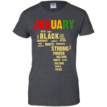 Load image into Gallery viewer, January Afro Color Words African Birthday Shirt HT01 - january-afro-color-words-african-birthday-shirt-ht01-vivianstorescom-9