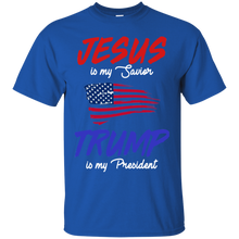 Load image into Gallery viewer, Jesus Is My Savior Trump Is My President America Flag T-shirt VA02 - jesus-is-my-savior-trump-is-my-president-america-flag-t-shirt-va02-vivianstorescom-4
