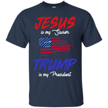 Load image into Gallery viewer, Jesus Is My Savior Trump Is My President America Flag T-shirt VA02 - jesus-is-my-savior-trump-is-my-president-america-flag-t-shirt-va02-vivianstorescom-5