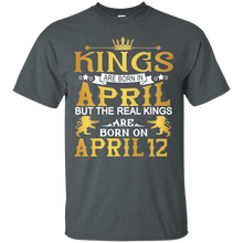 Load image into Gallery viewer, Kings Are Born In April Real Kings Are Born In April 12th Birthday T-shirt VA02 - kings-are-born-in-april-real-kings-are-born-in-april-12th-birthday-t-shirt-va02-vivianstorescom-5